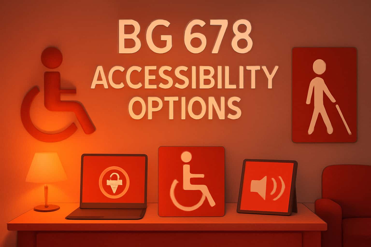 An informational graphic illustrating BG 678 Accessibility Options.