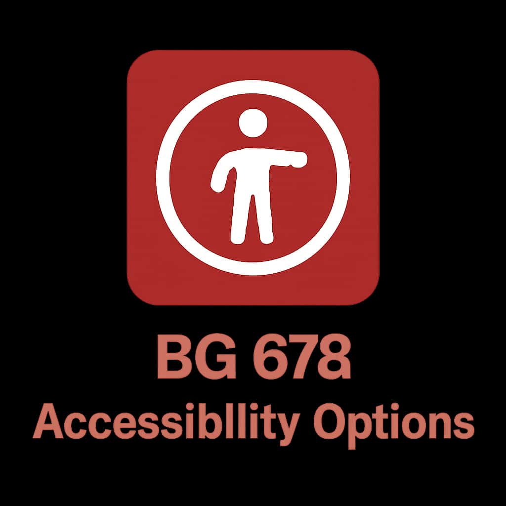 Minimal badge depicting BG 678 Accessibility Options.