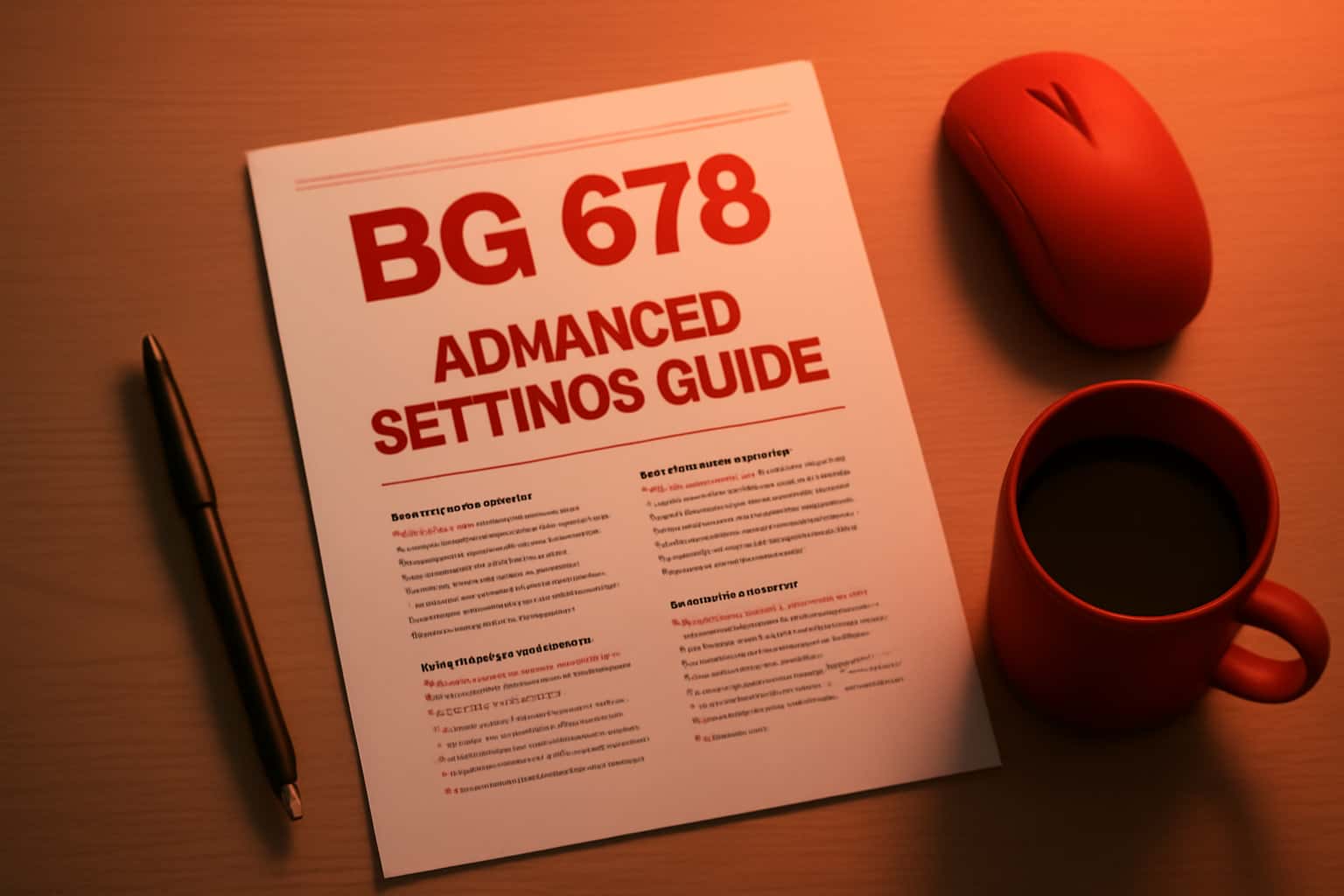 A high-tech visualization representing the BG 678 Advanced Settings Guide.