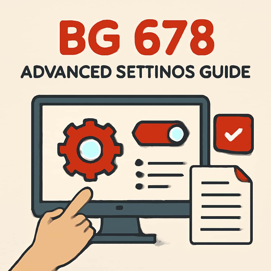 Diagram illustrating the features of the BG 678 Advanced Settings Guide.