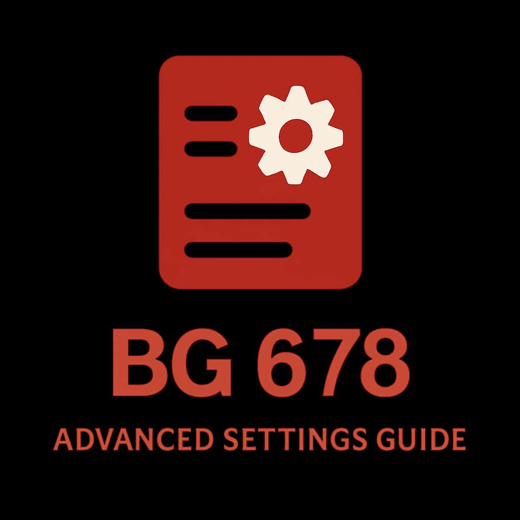 Icon representing the BG 678 Advanced Settings Guide.