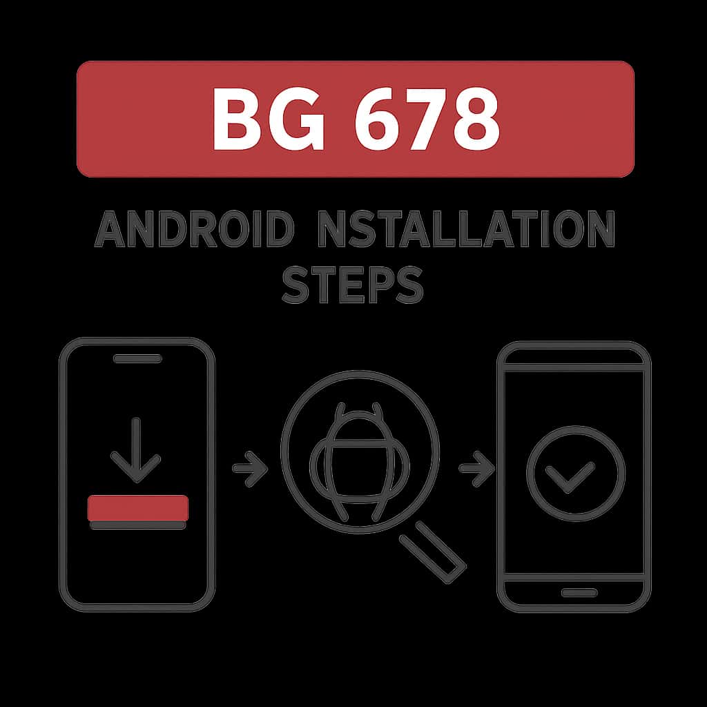 Diagram illustrating the installation steps for BG 678.