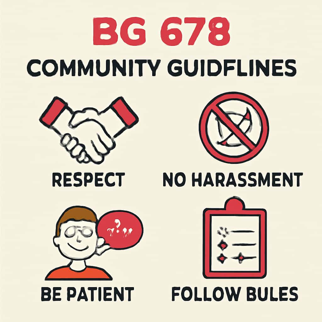 An educational diagram related to BG 678 Community Guidelines.