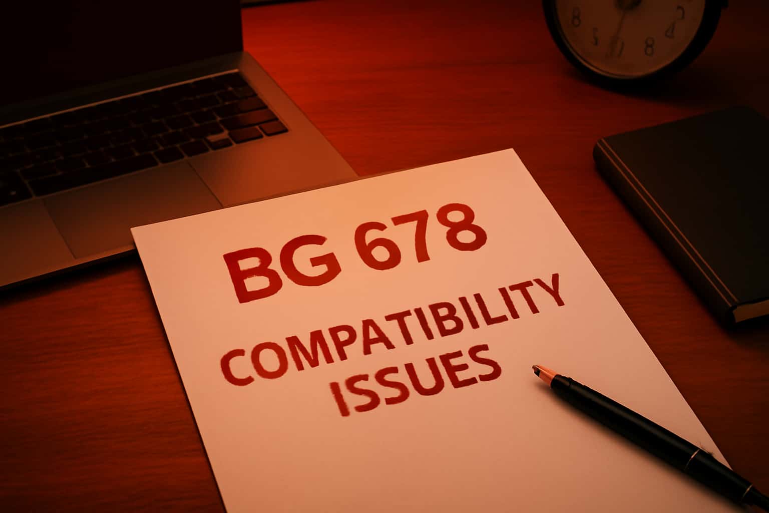 An informational graphic depicting BG 678 compatibility issues.