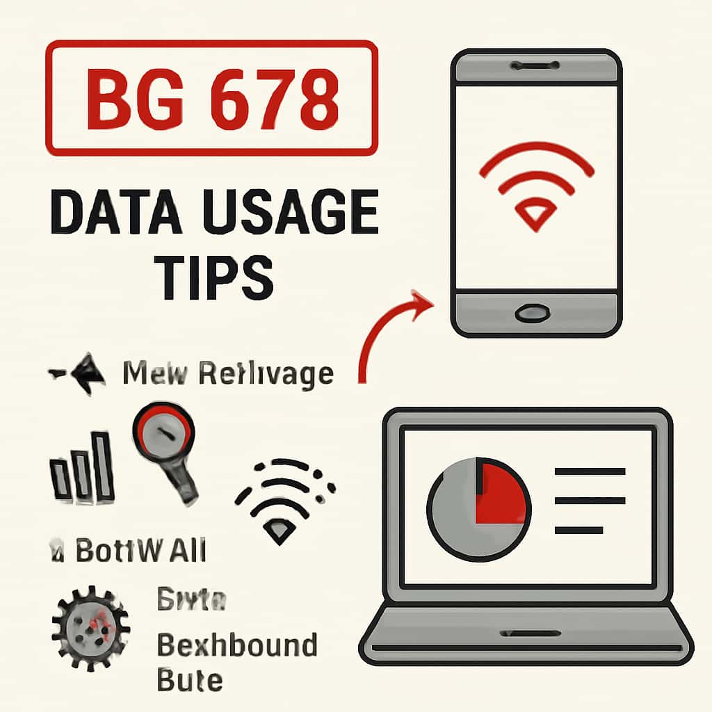 Illustration of strategies for managing data usage in BG 678.