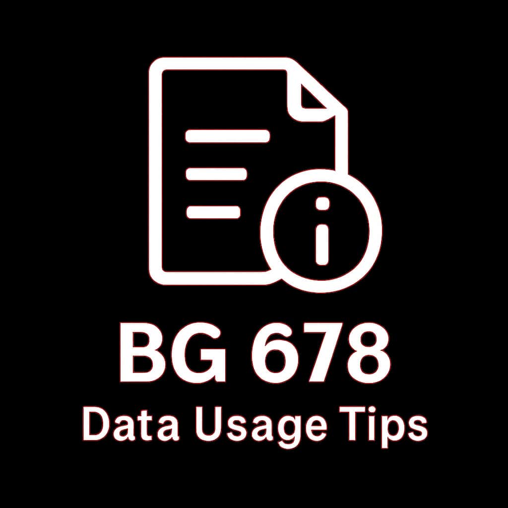 Icon representing BG 678 Data Usage Tips.
