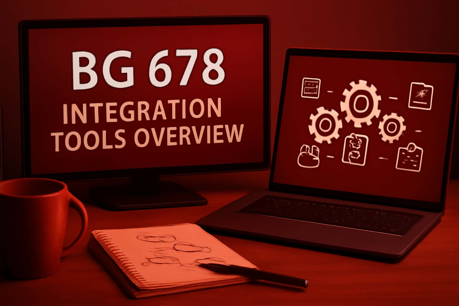 Informational scene depicting BG 678 Integration Tools Overview with highlighted text.