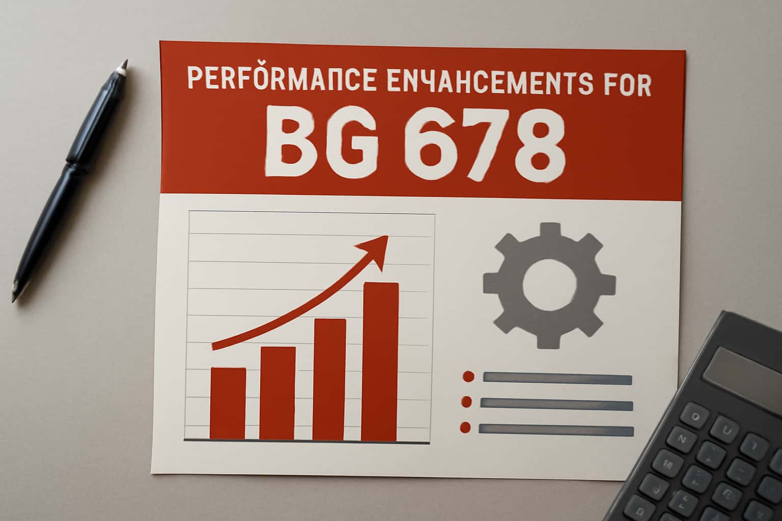Informational scene showcasing performance enhancements for BG 678