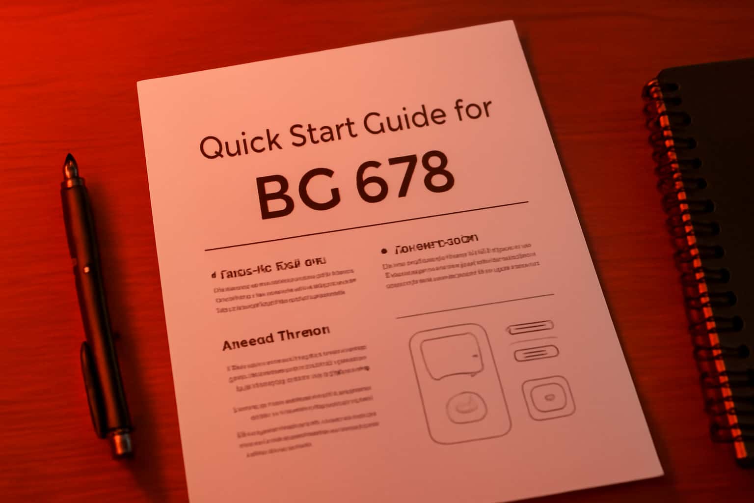 Hero image for the Quick Start Guide for BG 678, featuring the title prominently.
