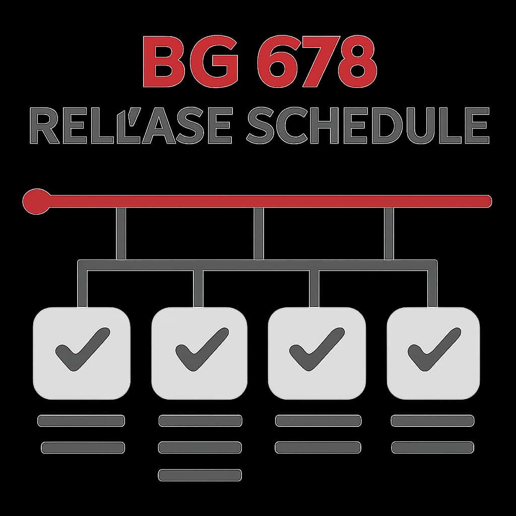 An educational diagram illustrating BG 678 Release Schedule.