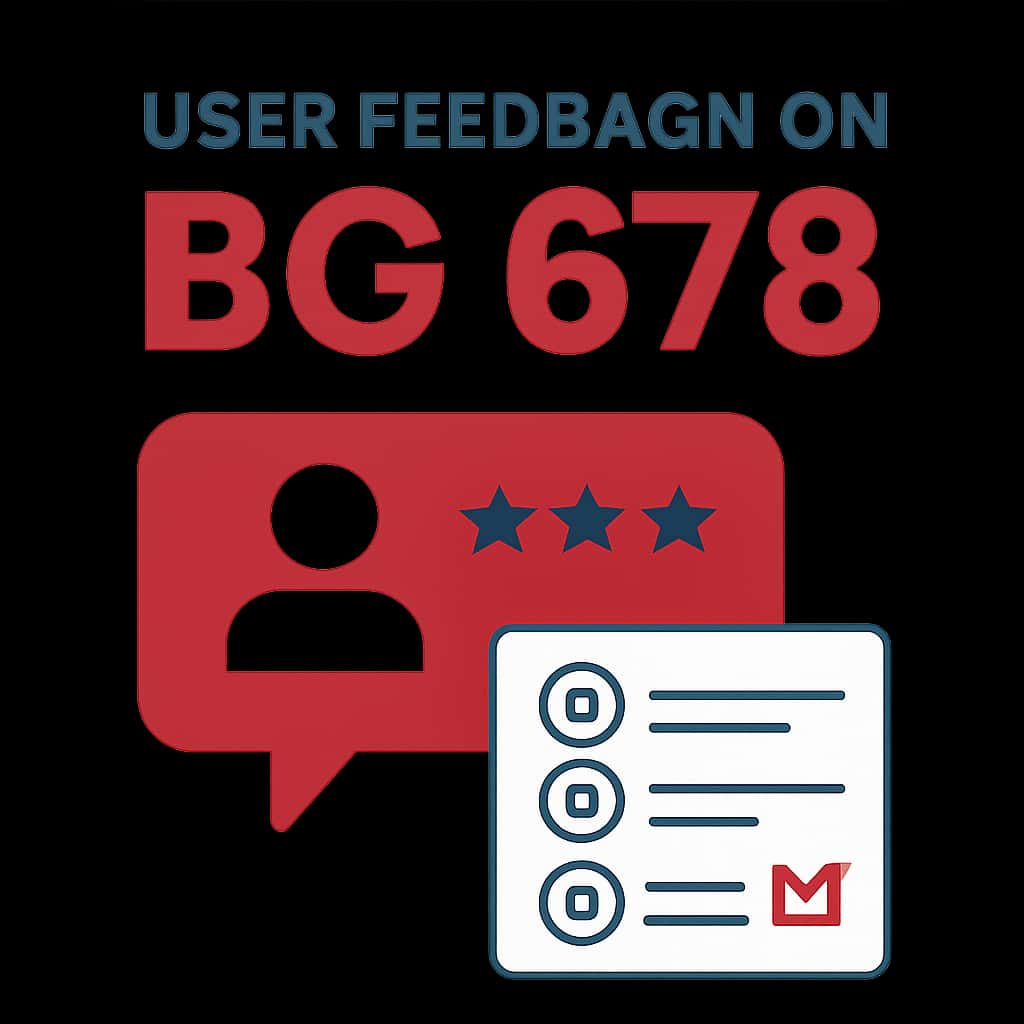 Diagram explaining user feedback for BG 678