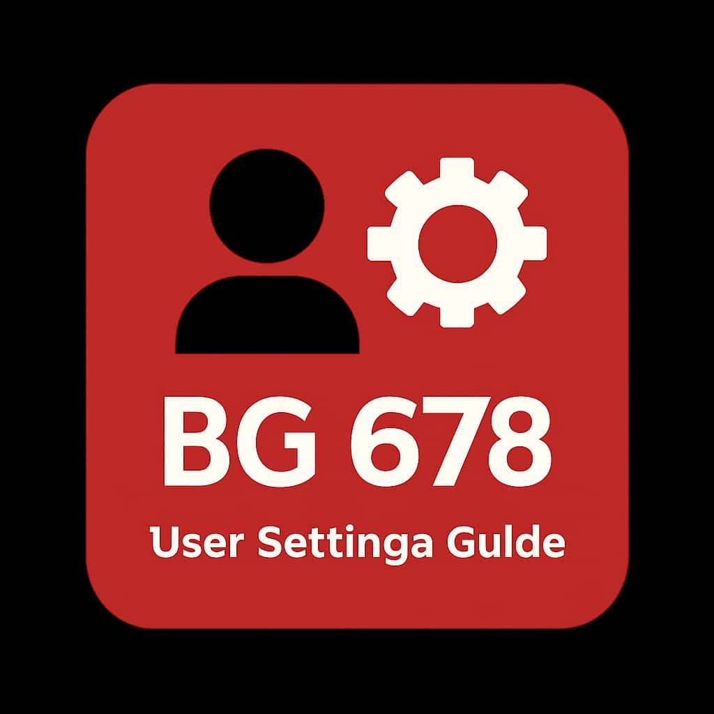 Icon for User Settings Guide for BG 678.