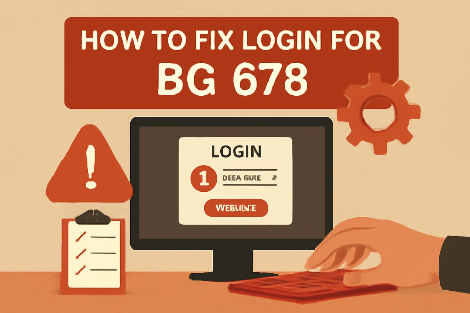 Informational scene about fixing login for BG 678.