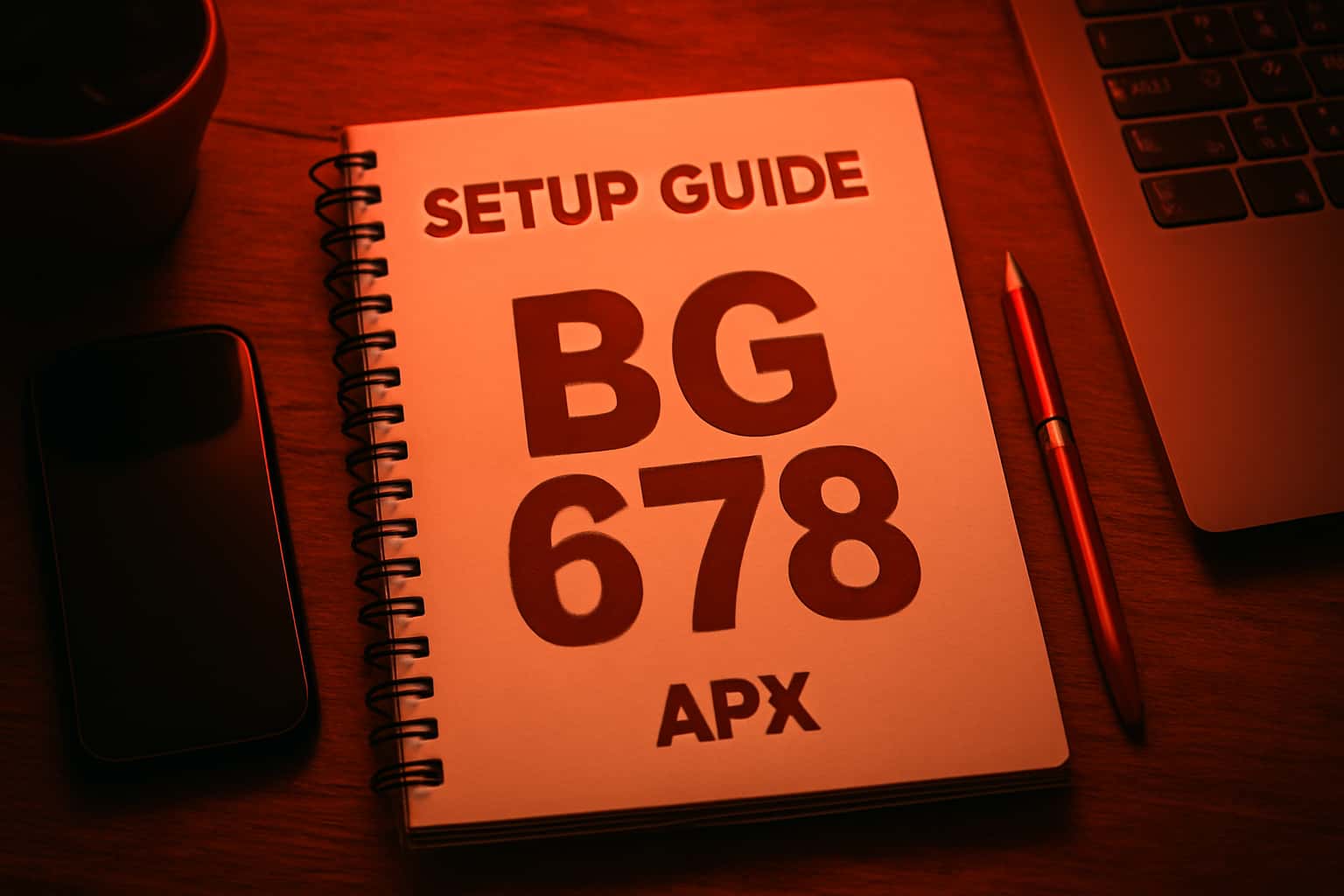 An informational setup guide for the BG 678 APK displayed in an engaging manner.