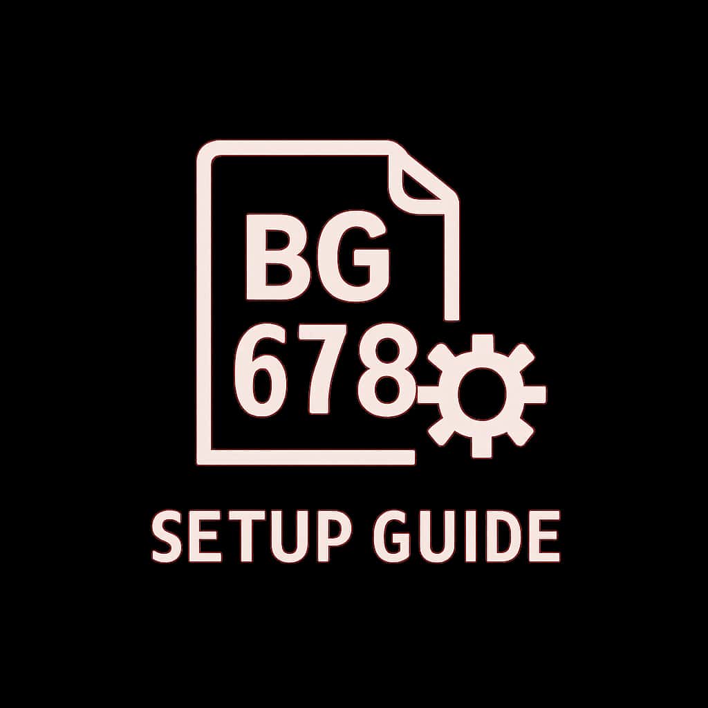 Icon representing the setup guide for the BG 678 APK.